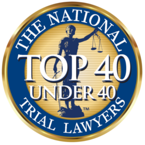 National Trial Lawyers' Top 40 Under 40 badge